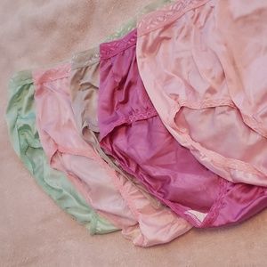 5 Ladies Fruit of the Loom Nylon Panties Size 8